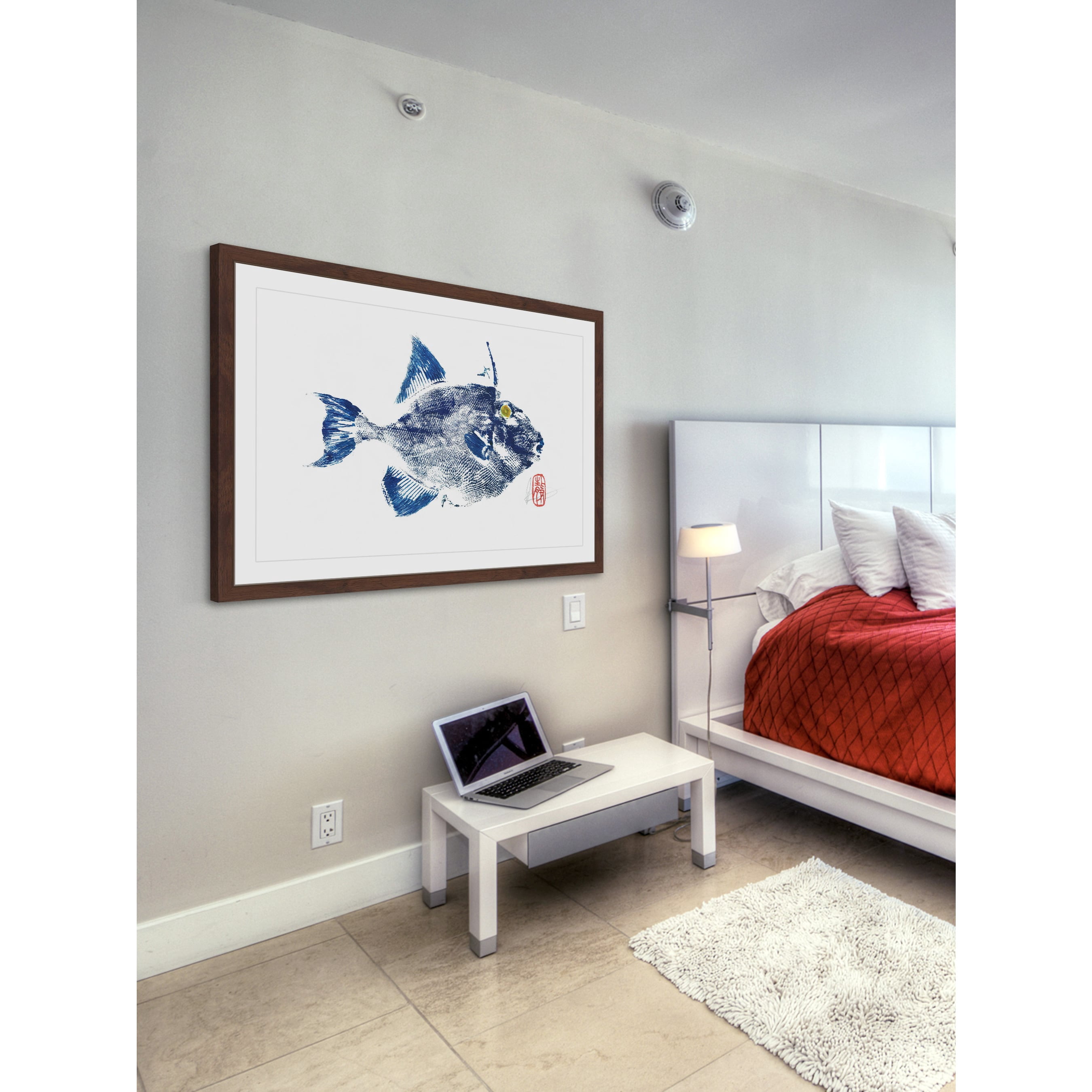"Blue Is Me" Framed Painting Print