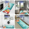 thumbnail image 3 of Summer Kitchen Rugs and Mats Set of 2, Colorful Surfboard on Teal Wood Grain Non-Slip Floor Doormat Comfort Area Runner Rug and Mat, Beach Sports Indoor Entrance Carpet Home Decor, 3 of 6