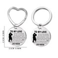 thumbnail image 2 of Couple Keychain Set Stainless Steel Heart Shape Love Gift for Him Her, 2 of 4