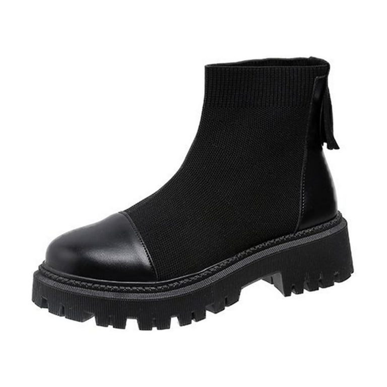 Elasticated flat cheap ankle boots