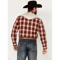 thumbnail image 4 of Roper Mens Long Sleeve Snap Red Plaid Western Shirt With Fancy Curved Yokes Applique On Front Yoke, 4 of 4