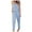 Light blue, variant on SEMPAI Womens Holiday Playsuit Jeans Demin Elastic Waist Strappy Long Beach Jumpsuit Up to 65% off
