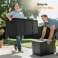 thumbnail image 5 of YANG2 75 Gallon Outdoor Storage Box, Lockable Plastic Storage Containers with Lid, Patio Deck Box Furniture for Garden, Pool, Balcony, Yard-Full Black, 5 of 8