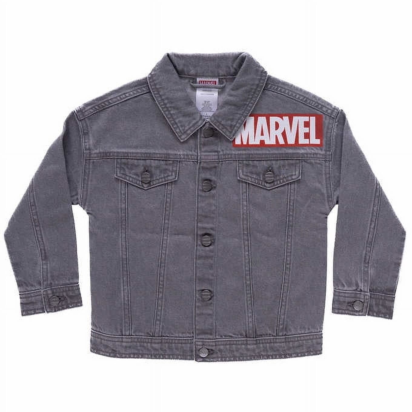 Character Kids' Denim Jacket and T-Shirt Set | Gray/Marvel