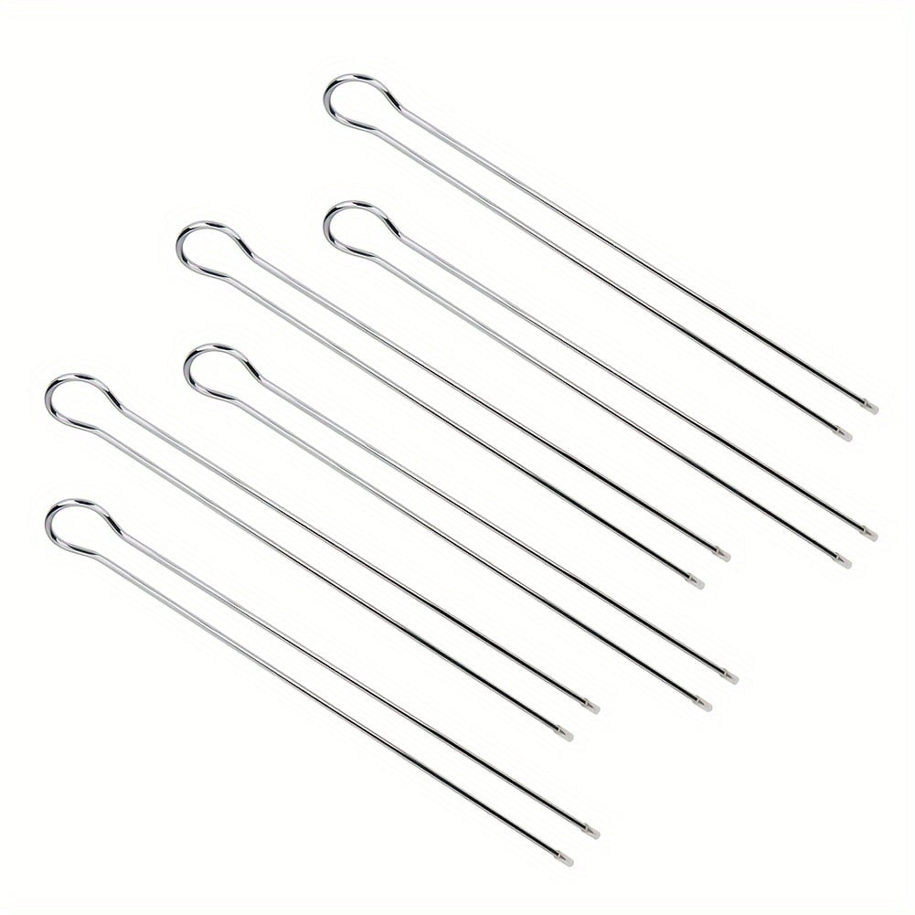 CNKOO 6Pcs Metal BBQ Grilling Fork Sticks Skewer BBQ Grill Set Outdoor Picnic Camping Barbecue BBQ Grilling Fork Metal BBQ Grilling Fork Metal BBQ Grilling Sticks BBQ Grill Set Skewer ZZZ