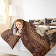 thumbnail image 3 of Feelyou Cartoon Ghost Cat Full Size Bedding Sets, Spooky Vintage Bohemian Full Size Bed in a Bag, Brown, Halloween Reversible, 7 Pieces, 3 of 7