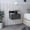 Smoke Grey, variant on Smoke Grey Floating Nightstand with Shelves / Ample Space for Bedroom Items