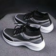thumbnail image 4 of RotHome Platform Sneakers for Women Mesh Breathable Chunky Casual Athletic Shoes Gym Workout Walking Tennis Sneakers Womens Black Thick Sole, 4 of 7