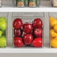 thumbnail image 5 of iDesign Plastic Storage Bins with Handles - Set of 4 - Clear - Made in USA, 5 of 8