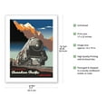 thumbnail image 2 of Across Canada (A Través del Canadá) - Canadian Pacific Railway - Vintage Railroad Travel Poster by Peter Ewart c.1947 - Bamboo Fine Art 290gsm Paper (Unframed) 17x22in, 2 of 4