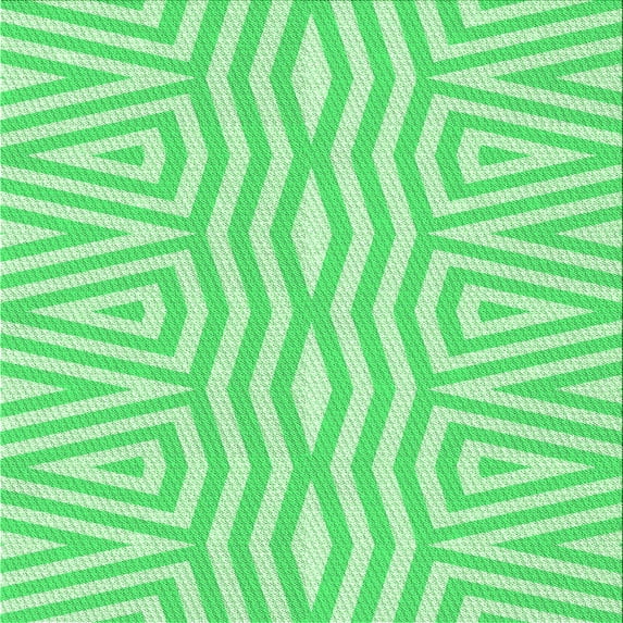 Ahgly Company Machine Washable Indoor Square Transitional Green Area Rugs, 6' Square