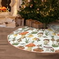 thumbnail image 6 of Daiia Mushrooms Drawing Merry Christmas Tree Skirt , Xmas Large Lace-up Tree Skirt, Santa Snowflakes Rustic Home Decorations New Year Party Farmhouse Decor-48", 6 of 7