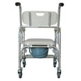 thumbnail image 5 of Winado Aluminum Shower Chair Bedside Commode with Casters and Padded Seat,Rolling Transport Chair Lockable Wheelchair, 5 of 6