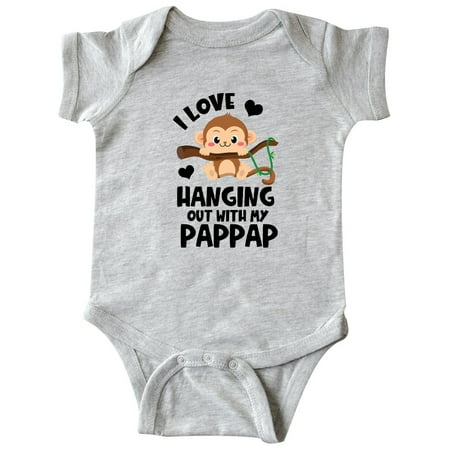 

Inktastic Monkey I Love Hanging out with My Pappap Gift Baby Boy or Baby Girl Bodysuit