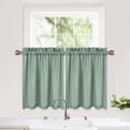 thumbnail image 2 of Yesfashion Waffle-Weave Textured Cafe Curtains, Water Resistant Rod Pocket Short Tier Curtain, 2 of 7