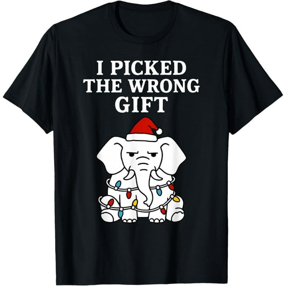 Christmas Men Women Kids Funny White Elephant T-Shirt- American fashion hot selling casual retro high quality 100% cotton T-shirt 1 piece