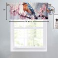 thumbnail image 4 of Cortinas opacas con diseño de pájaros y flores, color rosa, para sala de estar, dormitorio, baño, cenefas con diseño de pájaros en la rama de un árbol, 137 x 45 cm (1 unidad), 4 of 5