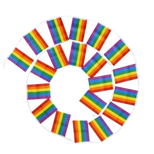 Bandera arcoíris, bandera arcoíris, orgullo LGBT, bandera de cuerdas del orgullo LGBT, pancartas arcoíris, construcción resistente