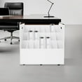 thumbnail image 2 of Blue Print Storage Organizer, 21 Slots Mobile Roll File Cart Blueprint Cabinet with Wheels File Storage Rack Roll Document Holder for Office and Home (White), 2 of 18