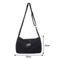 thumbnail image 3 of Bolsa bandolera de tela escocesa a la moda, de viaje con almohada sencilla para mujer (negro) Ehuebsd Para Estrenar, 3 of 9