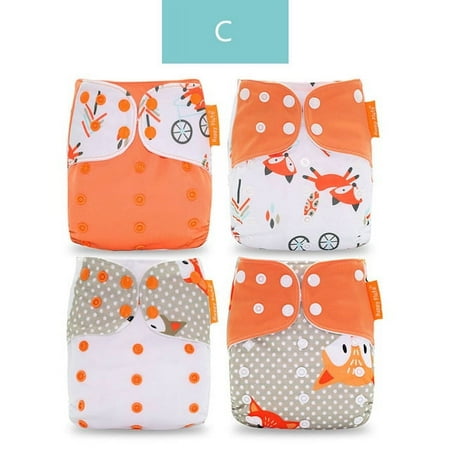 

Baby Training Pants happyflute Baby Four-pack Washable Diaper Pants Baby Diaper Pants