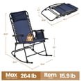 thumbnail image 3 of Yaheetech Zero Gravity Chair for Patio w/ Pillows and Cup Holder Trays-Navy Blue, 3 of 8