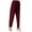 Wine, variant on Women's Classic Knit Pants-Pull On Dressy Casual Slacks Elastic Waist,Tapered Leg,Side Seam Pockets