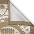 thumbnail image 3 of Ambesonne Art Deco Kitchen Curtains, Ornament with Dots Flowers, 55"x30", Pale Brown Grey and White, 3 of 3