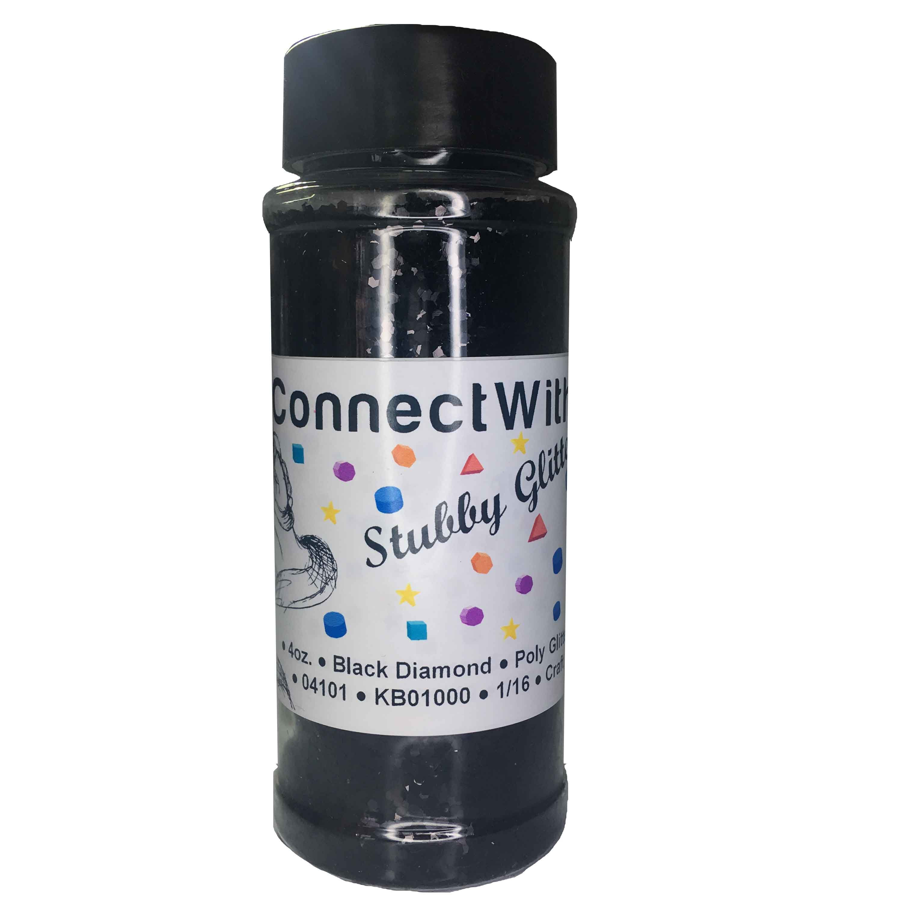 iConnectWith Glitter - Black Diamond, Stubby Polyester Glitter