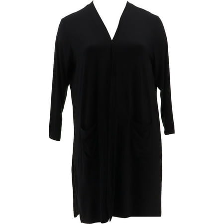 Retreat Rhonda Shear Shear Bliss Duster Cardigan BLACK 2X NEW 806-024 ...