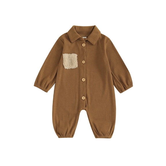 Bagilaanoe Newborn Baby Boys Fall Jumpsuit Newborn Contrast Color Long Sleeve Bodysuit 3M 6M 9M 12M Infant Winter Warm One Piece Romper