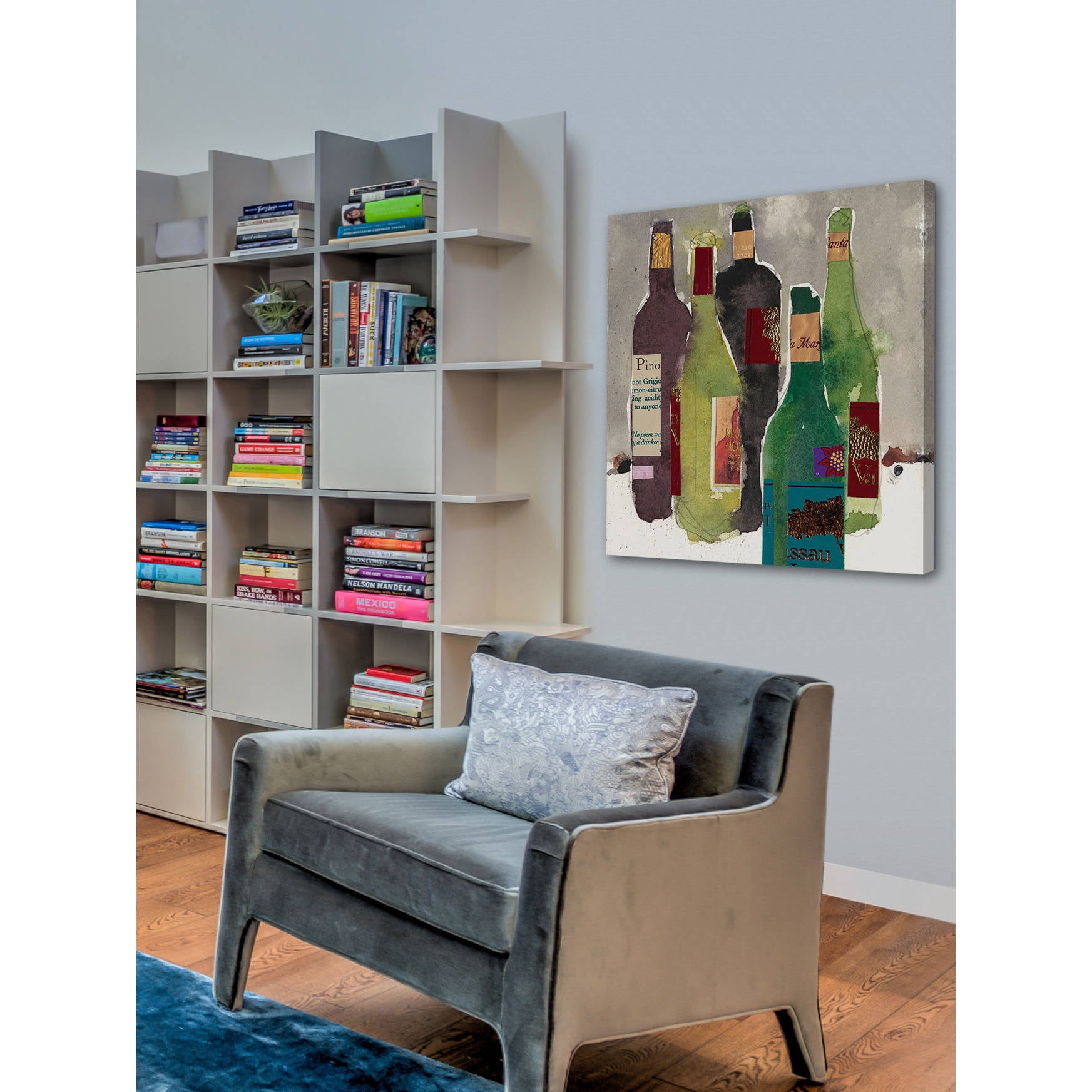 Marmont Hill "Five Bottles" Painting Print on Wrapped Canvas