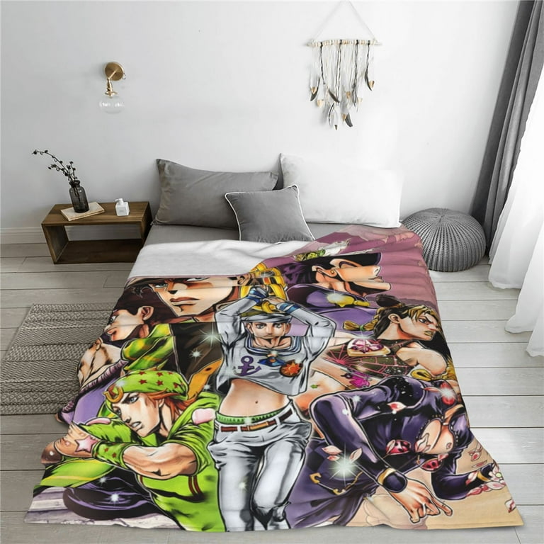 Jojo'S Bizarre Adventure Fleece Blanket Super Soft Cozy Throw