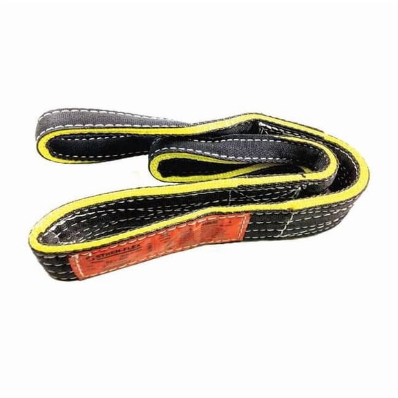 Stren-Flex Synthetic Web Sling, Type 6, 6 ft L, 4 in W, Nylon, Black RE2-904-06