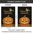 thumbnail image 4 of Garden Flags 12x18 Inch Halloween Garden Flag Outdoor Fall Decorations Vertical Double-Sided Witch Pumpkin Moon Banner Yard Sign for Porch Lawn Home Party Garden Decor, 4 of 5