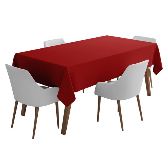 Vargottam Nappe Intérieure/extérieure 58 x 120 Pouces Nappe Rectangulaire Imperméable pour Patio, Nappes de Printemps/été pour Table Circulaire de Cour/barbecue/pique-Nique - Rouge