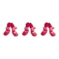 thumbnail image 2 of Greeniant 4 piezas de zapatos para mascotas, botas de nieve para la lluvia, conjunto de calcetines, medias de buena elasticidad, para perros Type1 NO1, 2 of 6