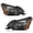 Black Amber, variant on For 2008 2009 2010 2011 Ford Focus S|SE|SES|SEL Headlights Headlamps Assembly Left+Right