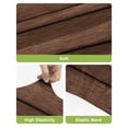thumbnail image 4 of Dark Brown Wooden Bar Stool Covers Set of 4, Vintage Western Country Wooden Board Stretch Washable Bar Chair Covers with Backs, Removable Pub Counter Height Chair Cover for Kitchen Dining Room Cafe, 4 of 7