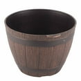 thumbnail image 2 of Large Capacity Imitated Wood Planting Barrel Retro Design PP Resin Ideal For Balconies Offices, 2 of 8