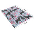 thumbnail image 4 of French Bulldog and Flower Blanket,Comfortable Soft Flannel Throw Blanket,All Season,Warm Lightweight Blankets for Sofa Bed Couch Living Room Chair,40"x50"(100x130cm), 4 of 4