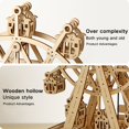 thumbnail image 4 of Casse-tête en Bois 3D Grande Roue Bricolage Basswood Kit de Modèle Musical pour Jouet Garçon Fille, 4 of 9