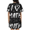 thumbnail image 6 of Fotbe I love Math Print Pajama Set for Women 2 Piece Loungewear Short Sleeve Tops and Shorts Set Soft Sleepwear-3X-Large, 6 of 7