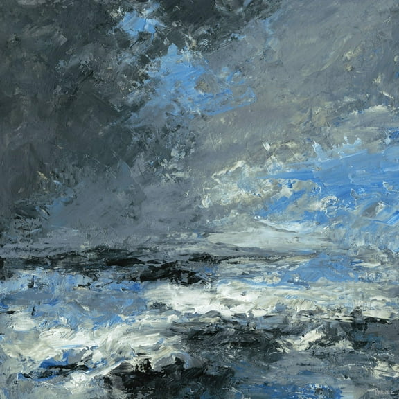 Parvez Taj "Dark Stormy Clouds" Painting Print on Wrapped Canvas