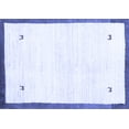 thumbnail image 1 of Ahgly Company Machine Washable Indoor Rectangle Solid Blue Modern Area Rugs, 3' x 5', 1 of 4