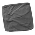 thumbnail image 4 of Housse d'Ottoman Carrée en Velours Extensible à Bas Élastique pour Salon Lavable Gris Foncé, 4 of 8