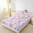 thumbnail image 4 of jejeloiu Kawaii Ghost Floral Full Size Sheets,Halloween Theme Bed Sheets,Orange Pumpkin Lantern Sheet Sets For Girls Teesn,Super Cozy Room Decor,4-Piece, 4 of 7