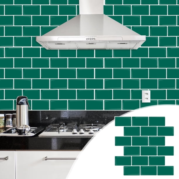 Pegatinas de pared 3D de simulación, autoadhesivas, para decoración de cocina y baño
