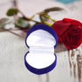 thumbnail image 6 of AYktou 2 Inch Flocking Ring Boxes, Heart-Shaped Flip Lid Gift Box Valentine's Day Portable Gift Box Mother's Day Gift Packaging Storage Box, Blue, 6 of 6