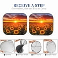 thumbnail image 6 of Rateoe Sunset Golden Sunflower Field Pattern 2 Piece Car Windshield Sun Shade Foldable | Front Windshield Shade for Sun, Heat and UV Rays | Sunshade for Car Front Window-Small, 6 of 6